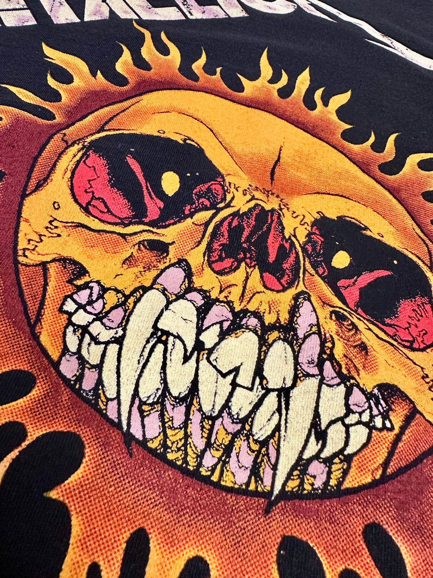 90's Metallica Pushead Flaming Skull