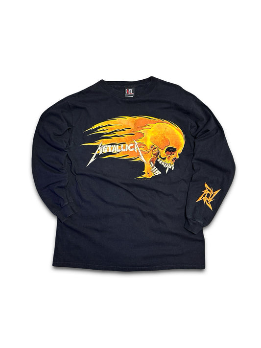 90's Metallica Pushead Flaming Skull